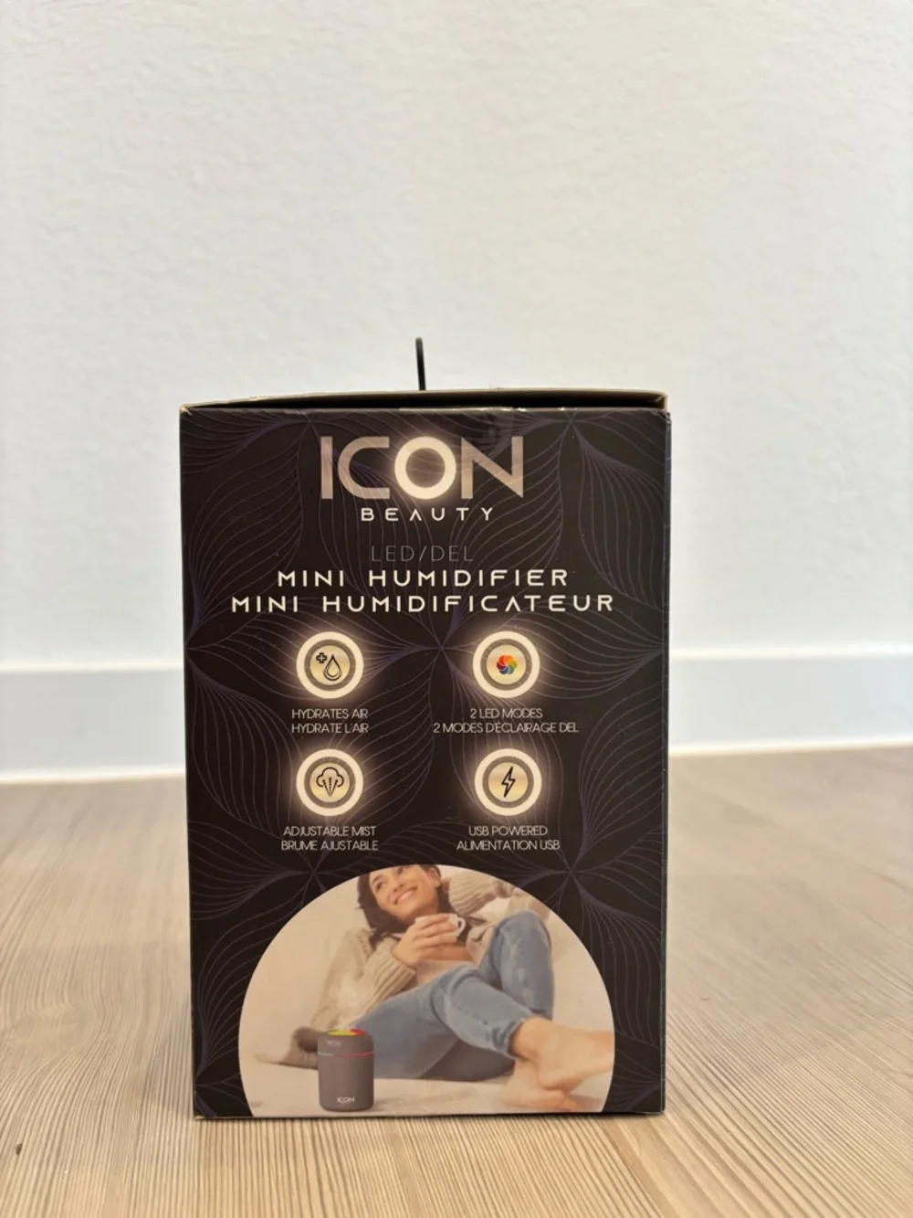 ICON Beauty Mini Humidifier - Gray with Multi-Color LED - Picture 4 of 4